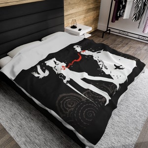 The Night Circus Blanket, Book Lover, Reading Blanket, Gift for Reader, Bookish Merch, Celia and Marco Red Scarf Rêveurs Le Cirque des Rêves