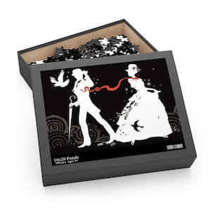 The Night Circus-puzzel lezerscadeau leesgrage cadeau voor lezer Marco en Celia rode sjaal Rêveurs Night Circus-puzzel Le Cirque des Rêves