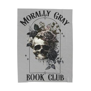 Morally Gray Blanket, Mood Reader, Cozy Reading Blanket, Dark Academia, Gothic Romance, Romantasy, Dark Romance Reader Gift image 3