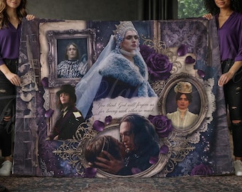 Dracula A Love Tale Fleece Blanket, Vlad and Elisabeta, Gothic Romance, Romantic Gift for Her