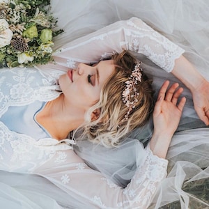 Wedding Hair Accessory For The Glamorous Boho Bride. Hair Vine Comes In Rose Gold, Silver And Gold