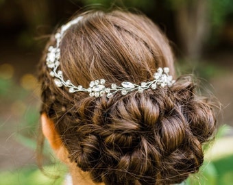 Rhinestone Hair Accessory, Silver Hair Vine, Bridal Hair Accessory, Wedding Hair Piece, Bridal Hair Jewelry
