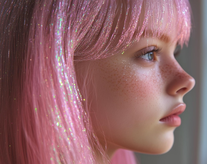 Twinkle Fairy Hair Tinsel, 2 Lengths 17+ Vibrant Shades, Sparkly Fairy Hair Strands