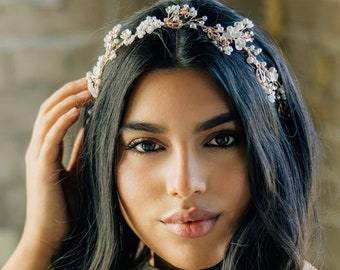 Baby's Breath Hair Vine With Flowers & Leaf Accents, Hair Accessory For Long Hair