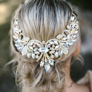 Crystal Hair Accessory For The glamourous bride, Bling Wedding Hair Piece