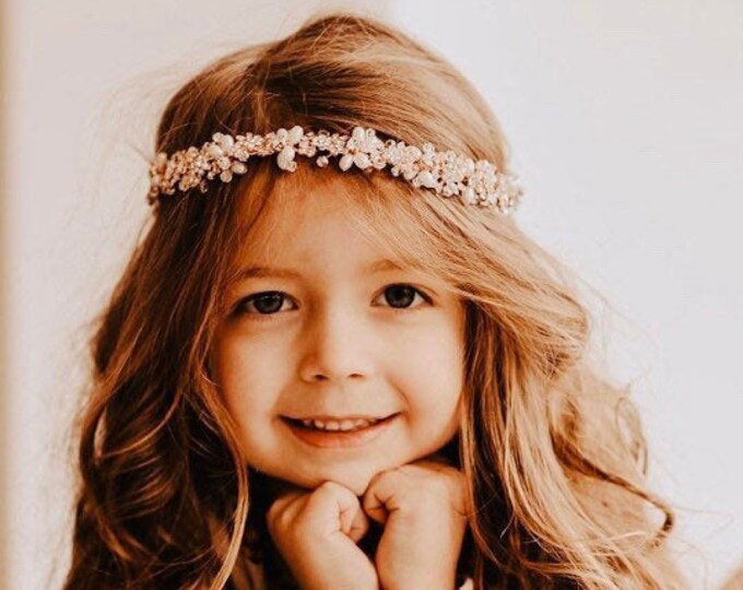 Flower girl Hair Accessory, Light Weight And Clips Into Hair For A No-slip Fit