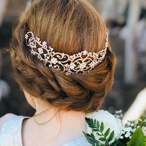 Art Deco Bridal Headband, Wedding Hair Accessory That Is Light Weight And Clips Into Hair For A No-slip Fit