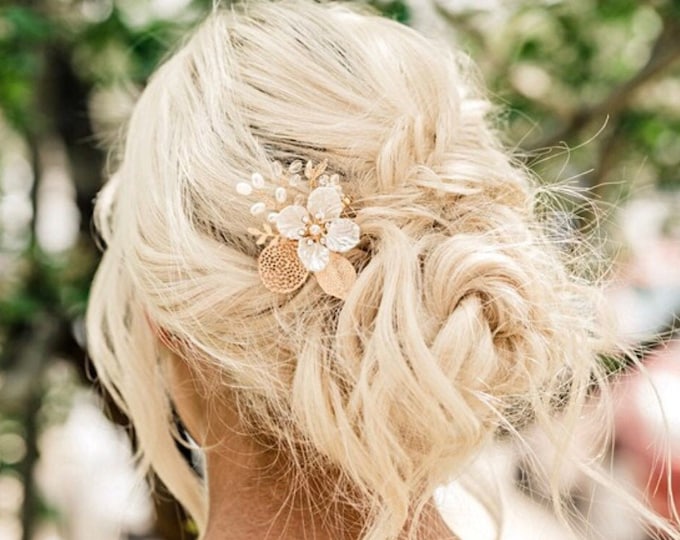 Pearl Flower Hair Comb For A Bridesmaid Or Flower Girl, Affordable Special Occasion Hair Accessory
