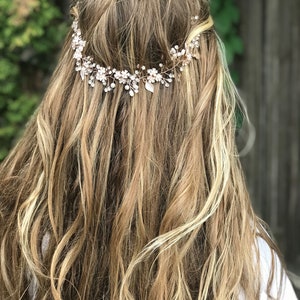 Flower Hair Vine For Your Long Boho Braid, Bridal Hair Accessory image 2