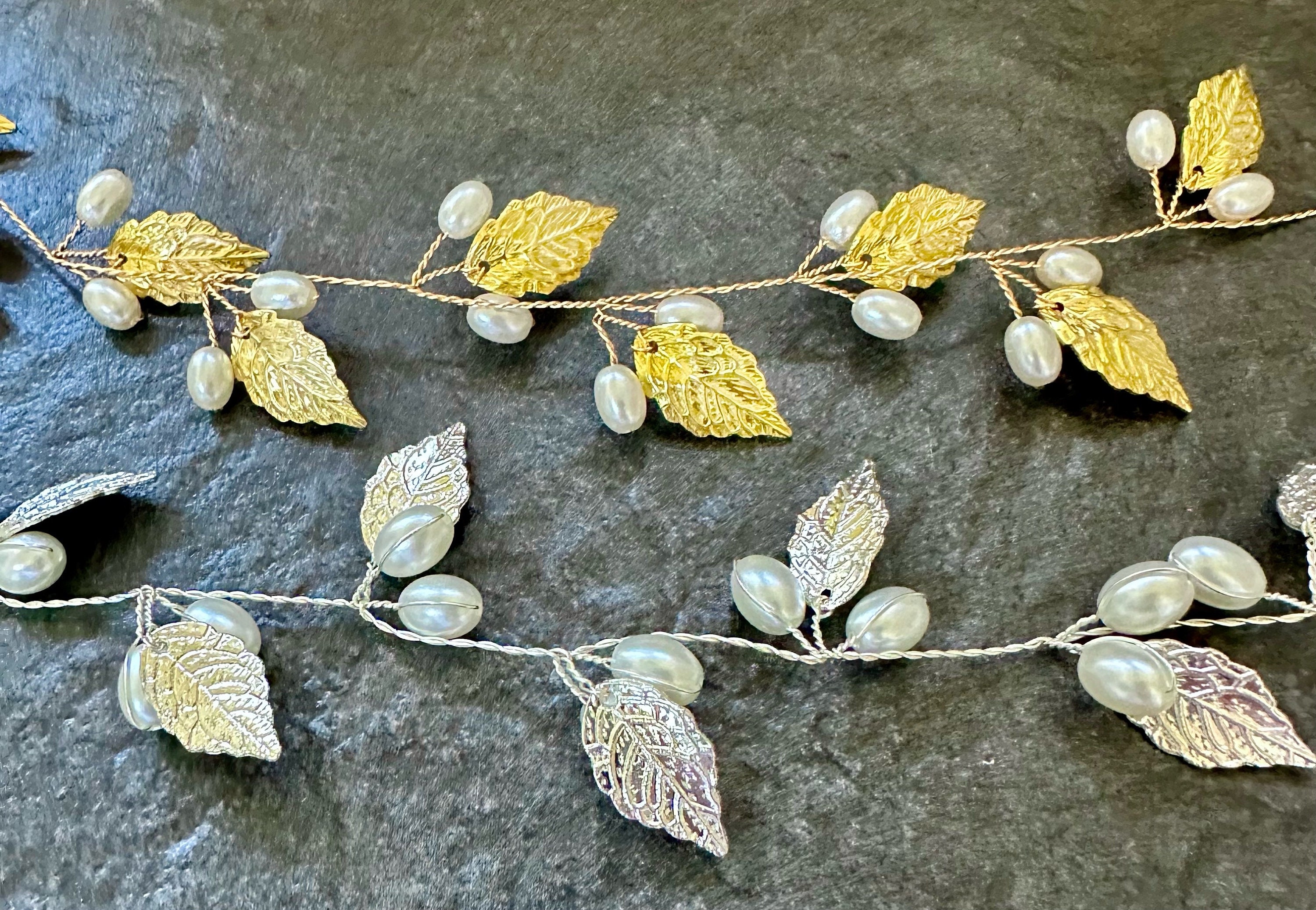 Leaf Hair Accessory, Golden Leaf Hair Vine, Grecian Hair Leaf Hair Accessory, Golden Leaf Hair Vine, Grecian Hair
