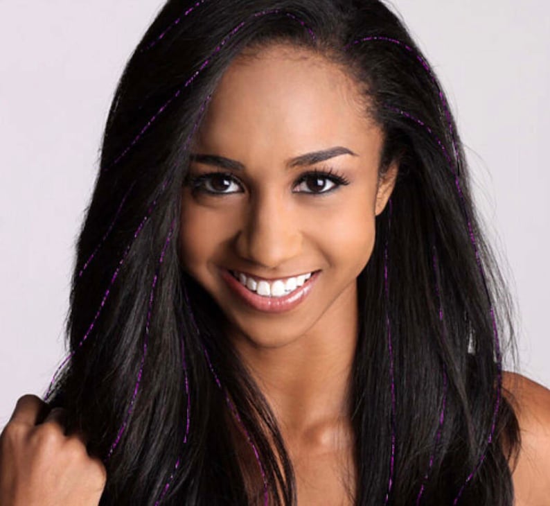 BLUE Hair Tinsel Blue Glitter Hair Tinsel Trendy Blue Hair - Etsy