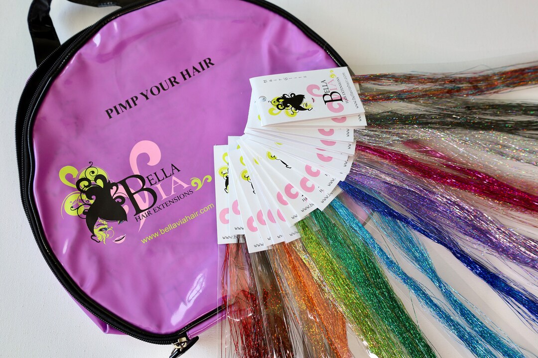 Salon Quality Hair Tinsel Kit, the Kit Includes 17 Packages of 36 Inch