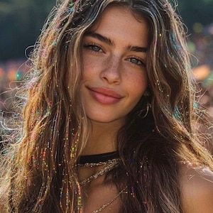 Festival Hair Tinsel, 2 Lengths 17+ Vibrant Fairy Hair Colors