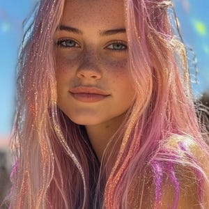 Glittery Fairy Hair Tinsel, 2 Lengths 17+ Vibrant Shades, Glitter Hair Tinsel
