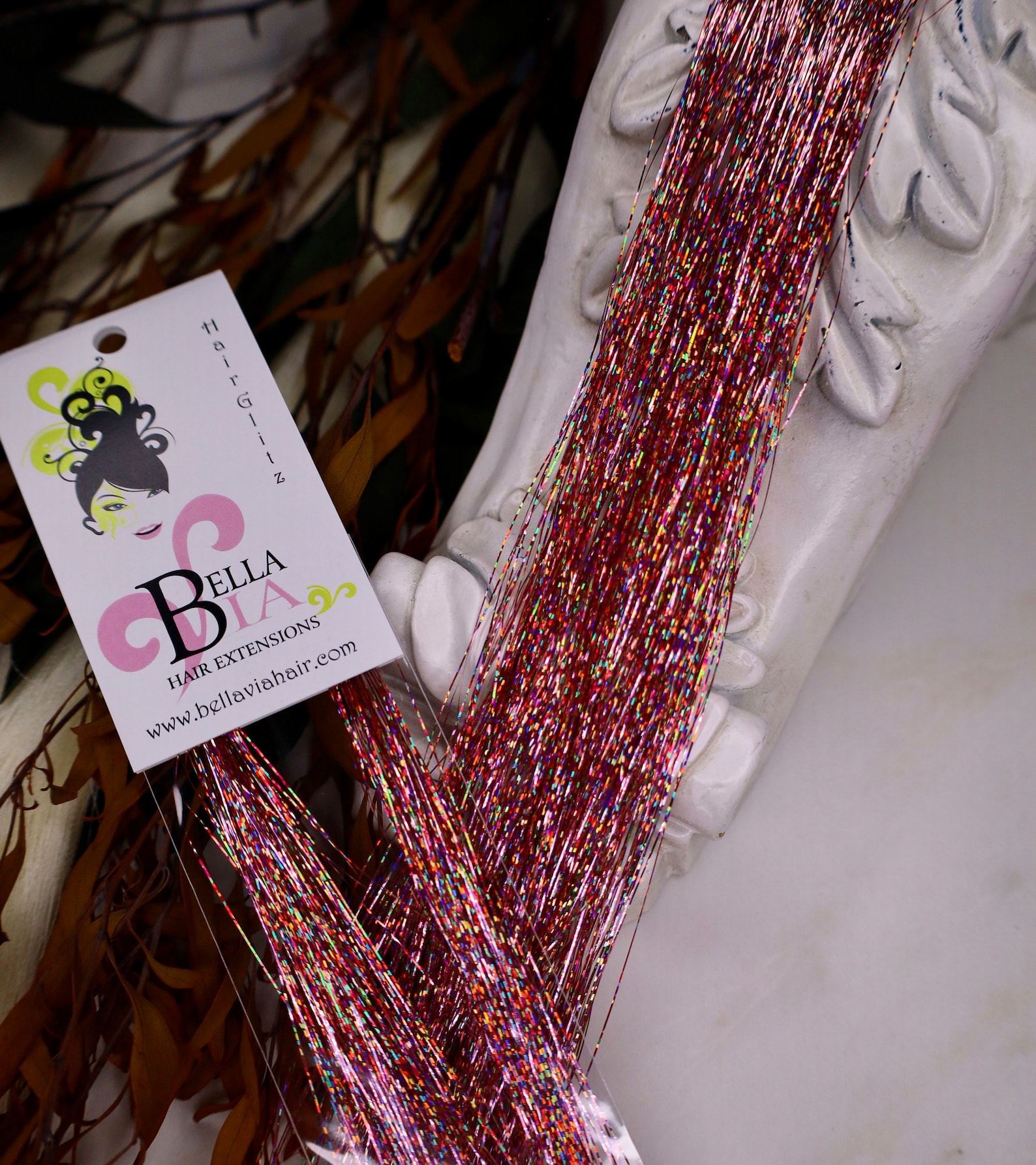 LIGHT PINK Hair Tinsel Glitter Hair Tinsel Festival Hair Etsy