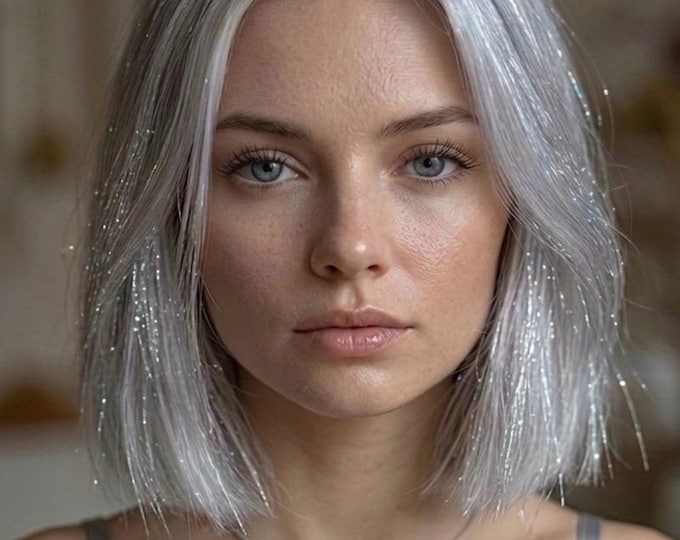 Platinum Hair Tinsel, 3 Lengths 17+ Vibrant Fairy Hair Colors