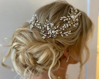 Rhinestone Bridal Hair Piece, Wedding Hair Accessory In A Variety Of Colors