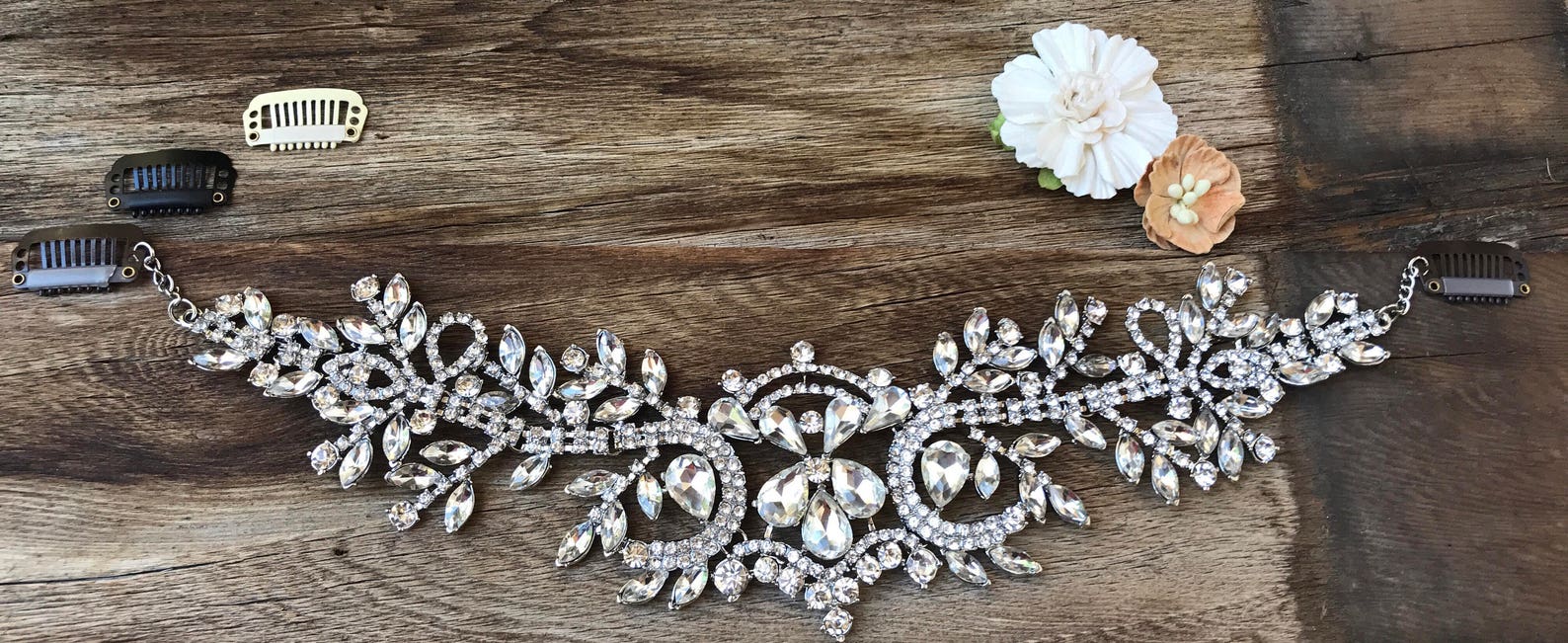 Unique Hair Jewelry Bridal Hair Jewelry Silver Bridal Hair Etsy