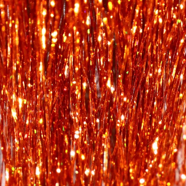 ORANGE Hair Tinsel, Halloween Hair Accessory, Hair Tinsel, Orange Hair Glitz Hair Tinsel, Orange Glitter Hair Extensions