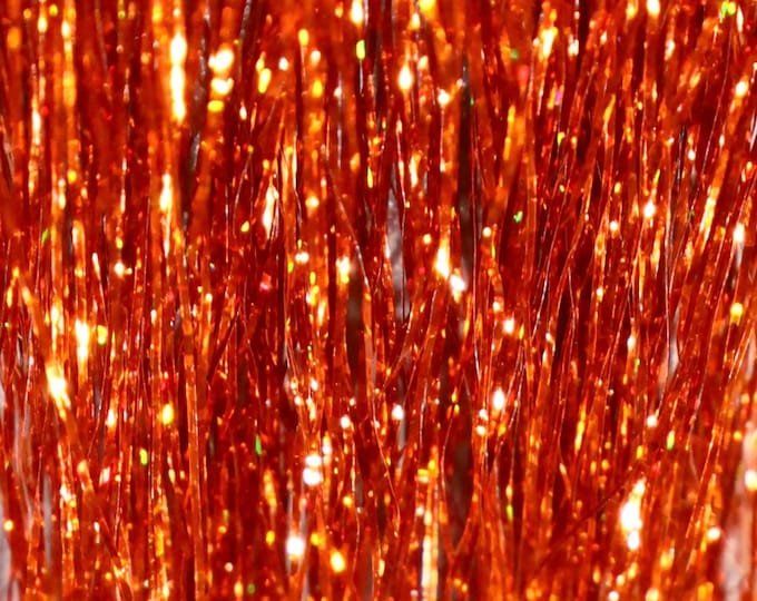 ORANGE Hair Tinsel, Halloween Hair Accessory, Hair Tinsel, Orange Hair Glitz Hair Tinsel, Orange Glitter Hair Extensions