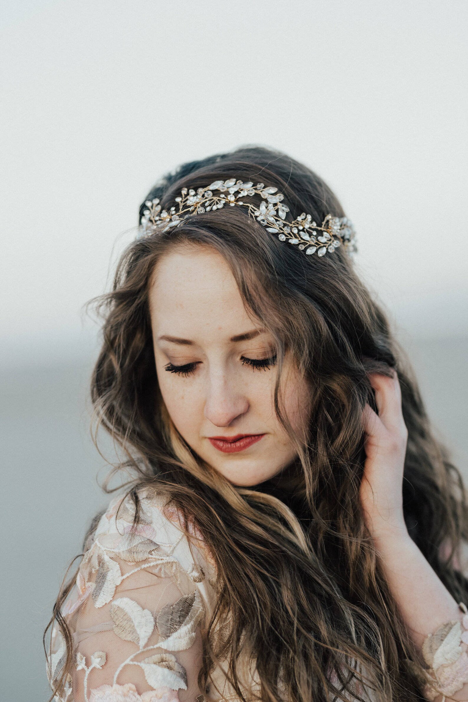 Rhinestone Hair Vine Gold Hair Vine Wedding Hair Accessory Etsy