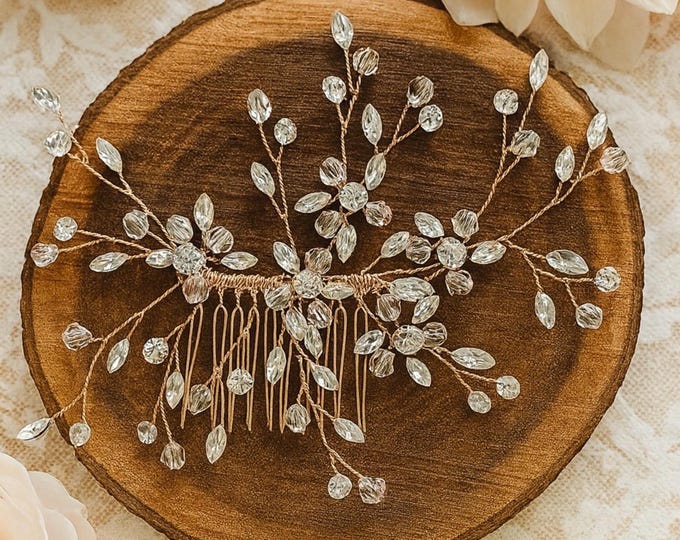 Crystal Rhinestone Hair Comb | Wedding, Prom, and Special Occasion Hairpiece
