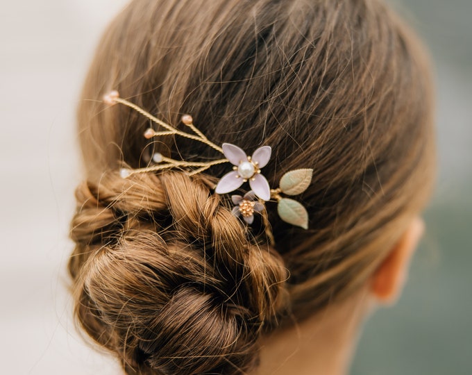 Multi Colored Flower Hair Pins With A Retro Flair