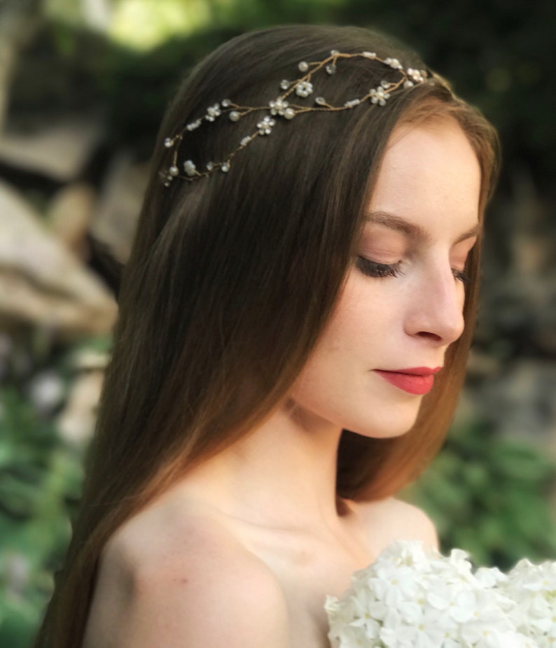 Wedding Hair Vine Gold Hair Vine Hair Vine For Wedding Wedding Hair Accessory Vintage Bridal Hair Jewelry Pearl Hair Crown