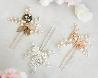 Bridal White Silver Hair Comb Wedding Leaf Hairpiece Clips Vintage Jewelry Flower-Bride-Wedding-Hair-Comb  main image 2