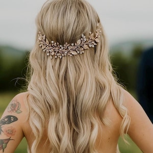 Hippie Hair Vine, Bridal Leaf Hair Vine, Bridal Headpiece, Wedding Hair Accessory, Bridal Wreath, Boho Hair Crown