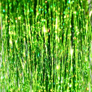 LIME GREEN Hair Tinsel Perfect For Saint Patrick&#39;s Day, Glitter Hair Or Fairy Hair Tinsel Extensions