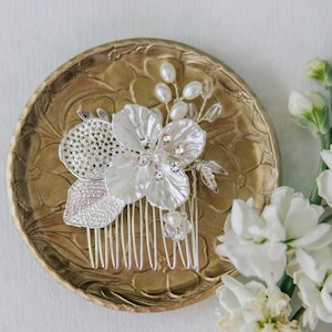 Dainty Flower Hair Comb For The Bride To Be