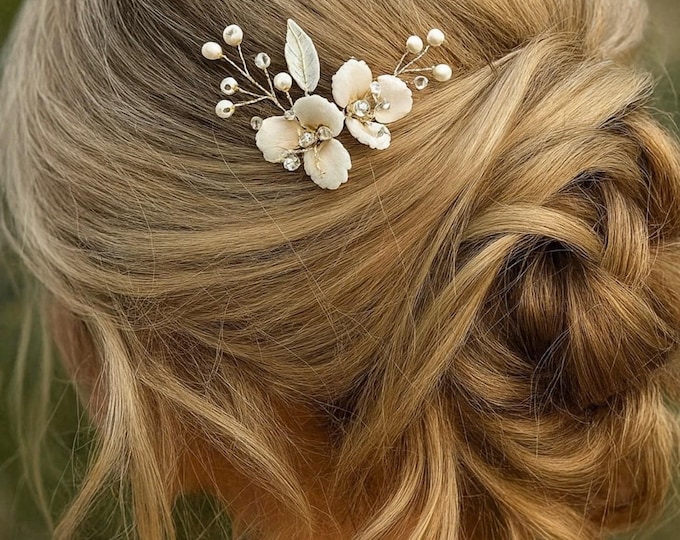 Flower Hair Pin Set Of Two