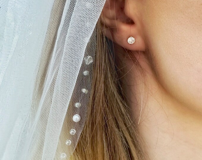 Mini Cubic Zirconia Stud Earring Sterling Silver