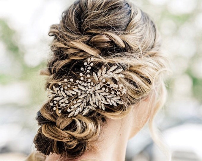 Sparkly Rhinestone Hair Clip, Hair Accessory For Weddings And All Special Occasions