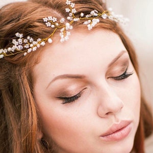 Pearl Hair Vine Comes In Gold Or Silver, Perfect For The Boho Bride