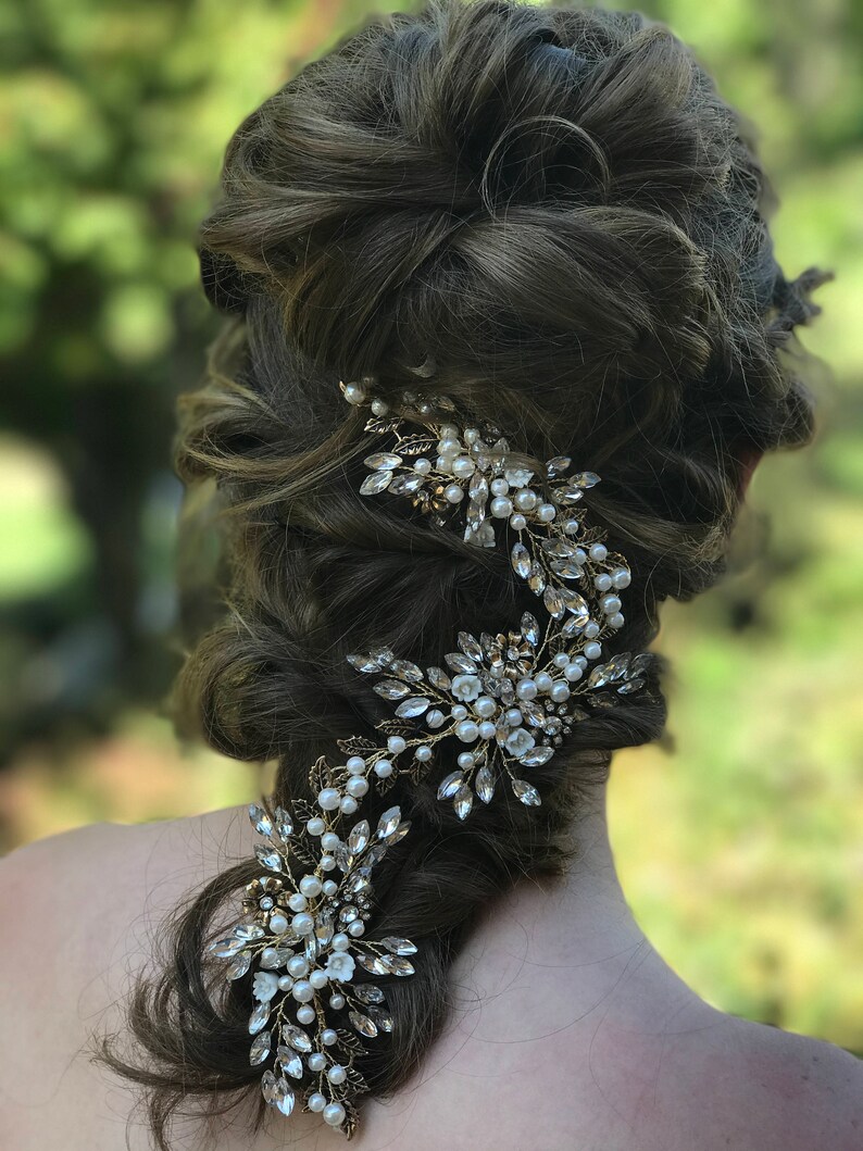 Rose Gold Hair Accessory Bridal Hair Accessory Rose Gold Etsy