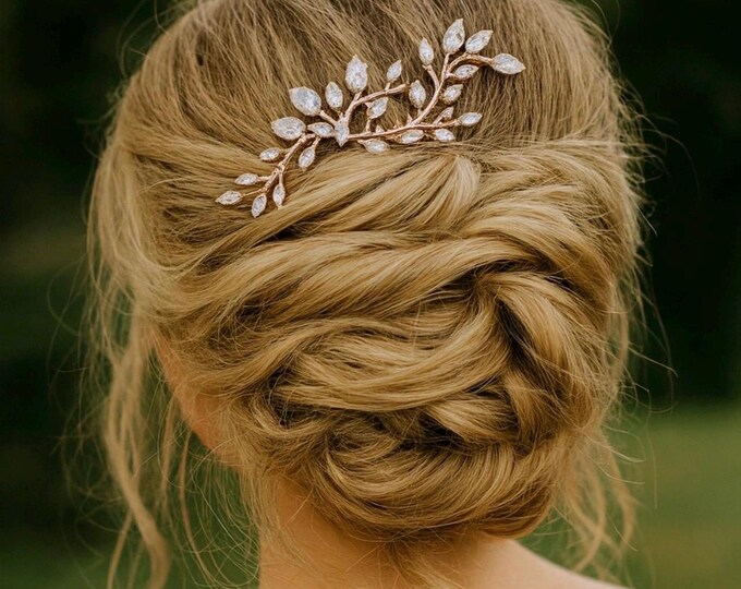 Marquise Rhinestones Hair Comb, Perfect For Your Wedding