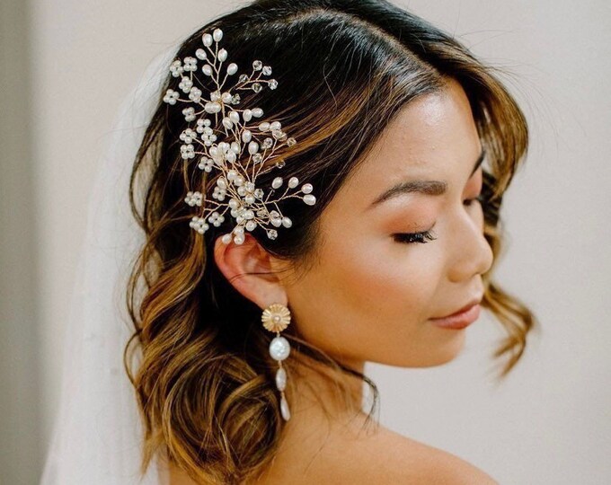 Hair Accessory Gift For Your Bridesmaid, Faux Peal Hair Pin