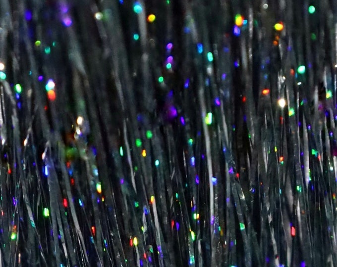 BLACK Glitter Strands Hair Tinsel 26 Or 36 Inches