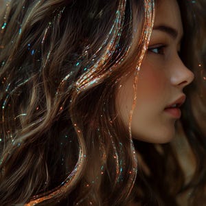 Shimmering Highlights Hair Tinsel- Sparkly Extensions Fairy Hair