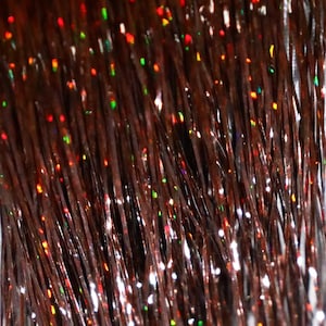 BROWN Hair Tinsel,  Brown Hair Bling, Hair Tinsel Brown, Glitter Extensions, Long Hair Tinsel