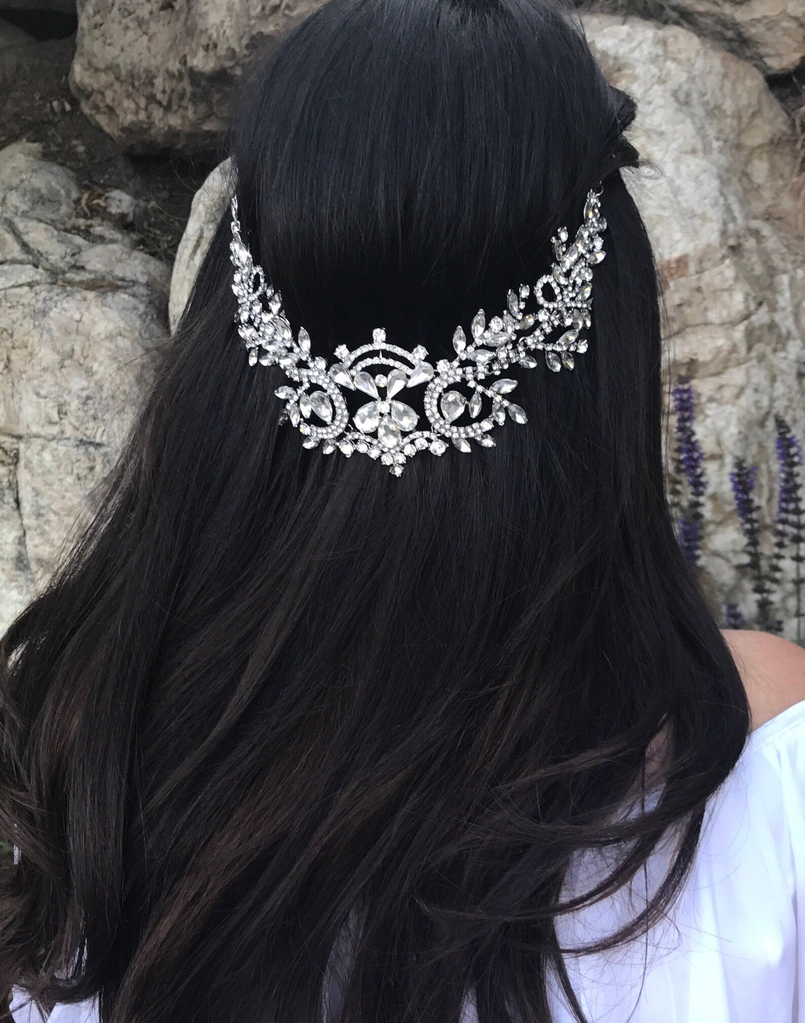 Unique Hair Jewelry Bridal Hair Jewelry Silver Bridal Hair Etsy