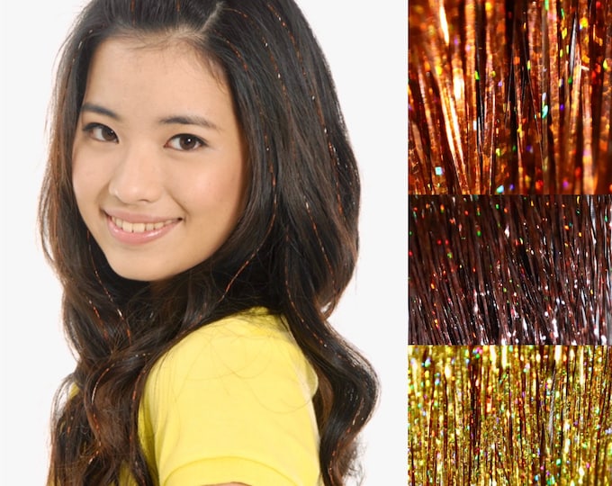 COPPER Hair Tinsel, Fairy Hair Perfect For Festival season