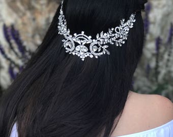 Vintage Inspired Rhinestone Hair Accessory, Unique Design For The Modern Bride