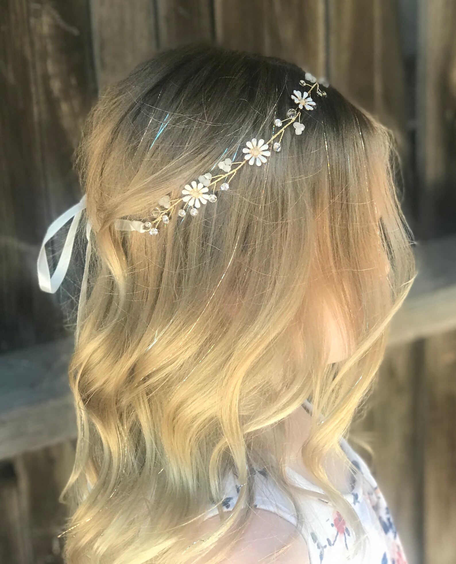 Daisy Hair Vine Perfect for the Boho Bride Flower Girl Etsy