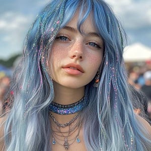 Festival-ready Hair Tinsel, Heat Tolerant Salon-Quality Fairy Hair