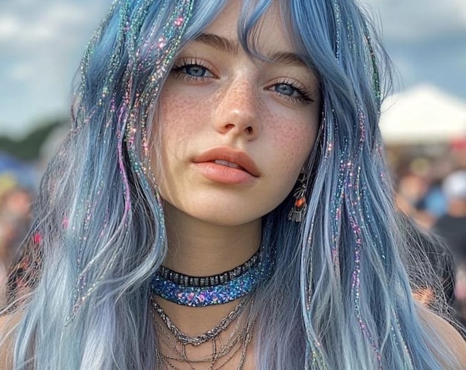 Festival-ready Hair Tinsel, Heat Tolerant Salon-Quality Fairy Hair