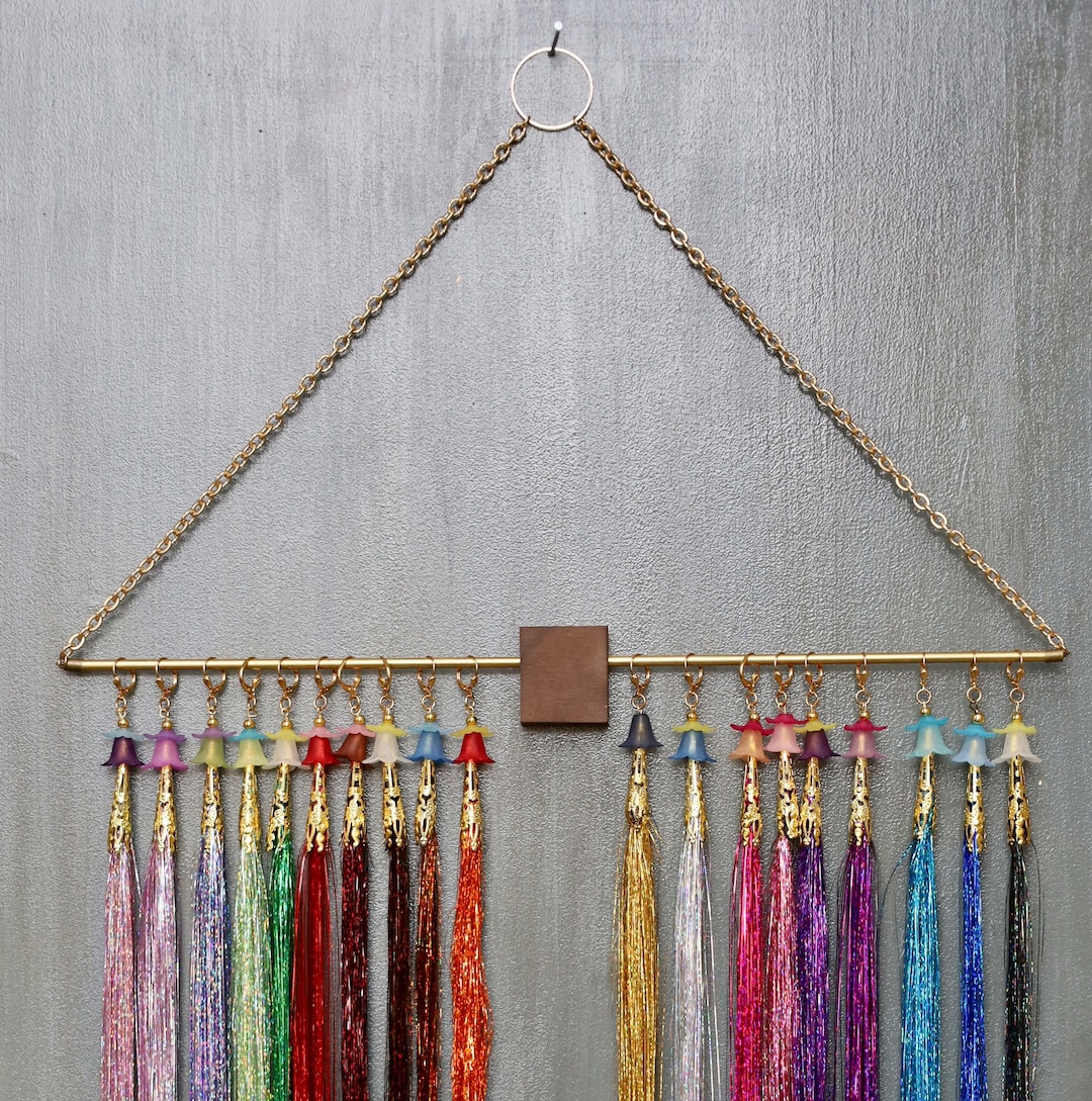Hair Tinsel Hanging Display for Salons, Hair Tinsel Organizer Exclusively for Bella Vias Hair