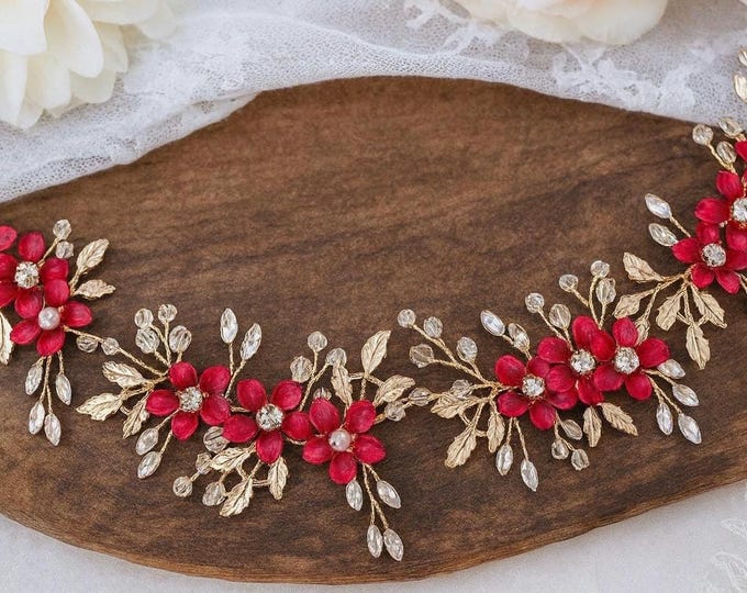 Holiday Flower Hair Piece With Personalized Color Options